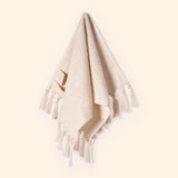 Plush & Bare Pure Cotton Mini Hand Towel In Cream