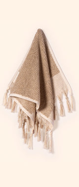 Pure Linen Petite Hand Towel In Beige