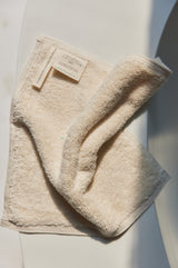 Plush & Bare Pure Cotton Face Cloth In Ecru