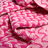 Silent Ripple Pure Cotton Hand Towel In Dark Pink