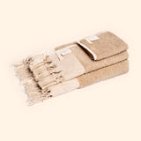 Pure Linen Face Cloth In Beige