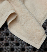 Plush & Bare Pure Cotton Face Cloth In Cream