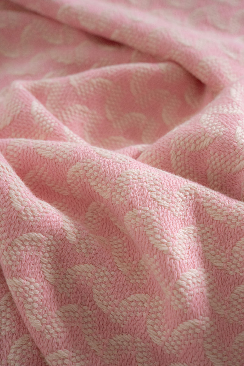 Silent Ripple Pure Cotton Blanket In Pink