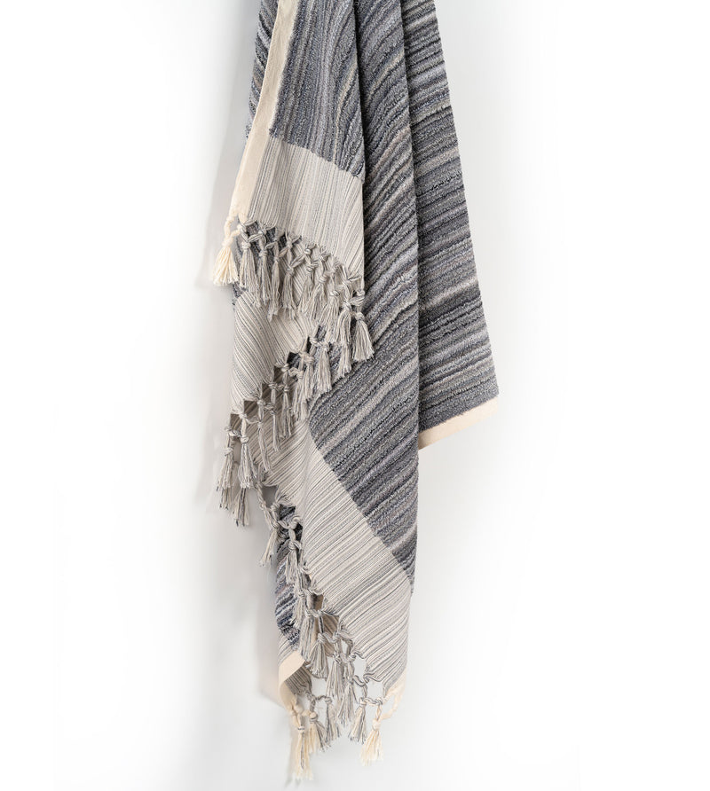 Earth Lines Ultra King Bath Towel In Slate