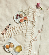 Plush & Bare Towel Ecru, Lemongrass Patchouli Scented Candle, Lavender Vanilla Wax Tablet, Basil Sambac Towel Perfume