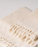 Ultra Plush Bath Indulgence Gift Hamper- Ecru Towels, Candle, Soap & Towel Perfume